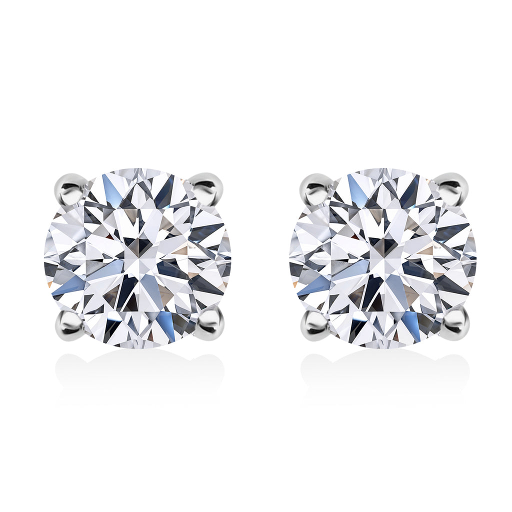 White Diamond Earring in Sterling Silver 1.00 Ct._8044497
