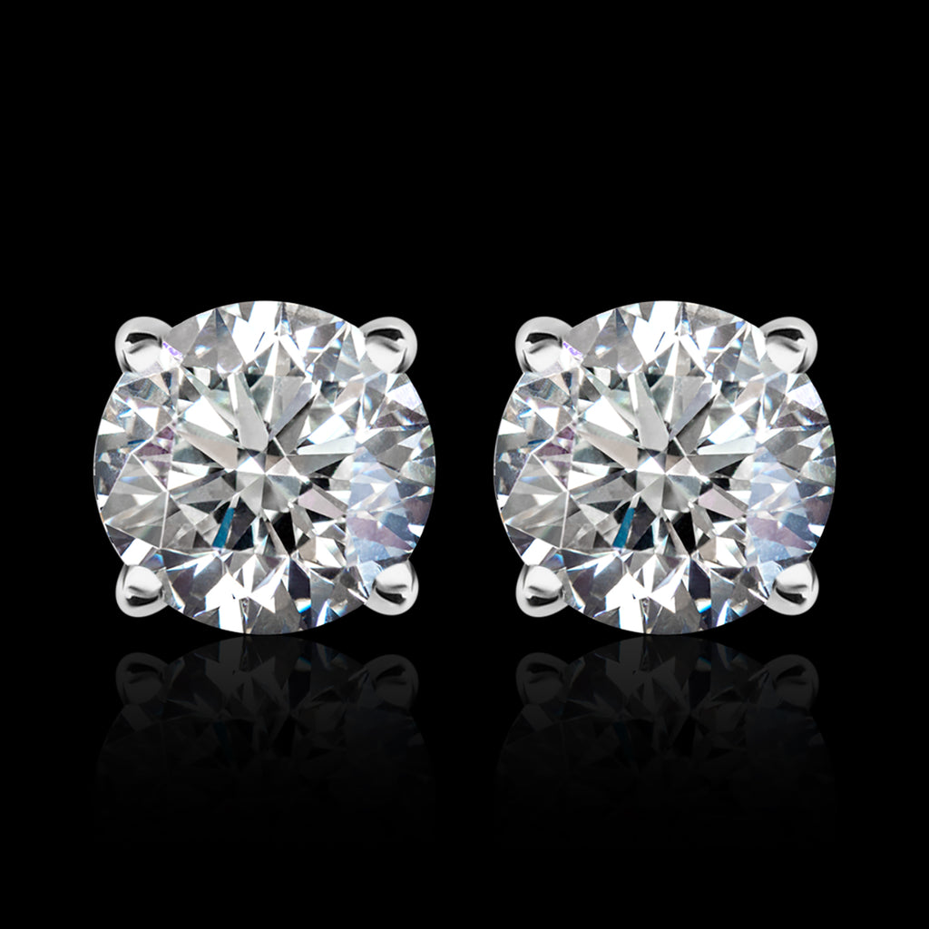 White Diamond Earring in Sterling Silver 1.00 Ct._8044497_1