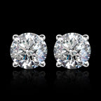 White Diamond Earring in Sterling Silver 1.00 Ct._8044497_1