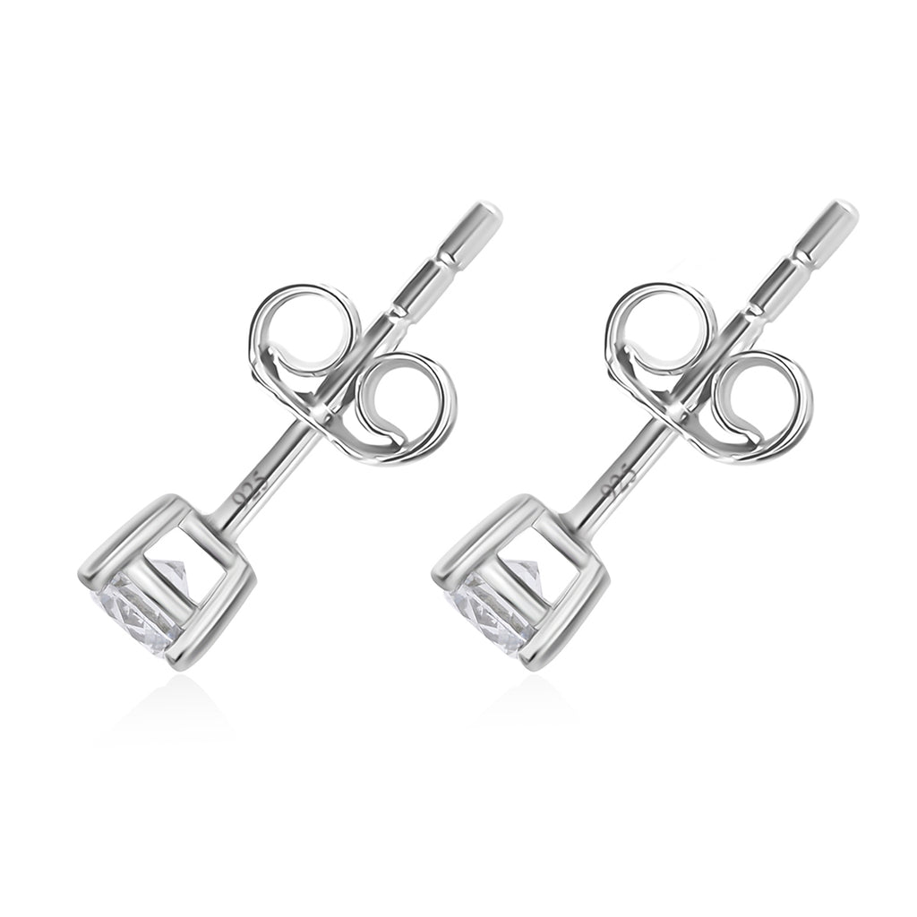 White Diamond Earring in Sterling Silver 1.00 Ct._8044497_3
