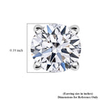 White Diamond Earring in Sterling Silver 1.00 Ct._8044497_4