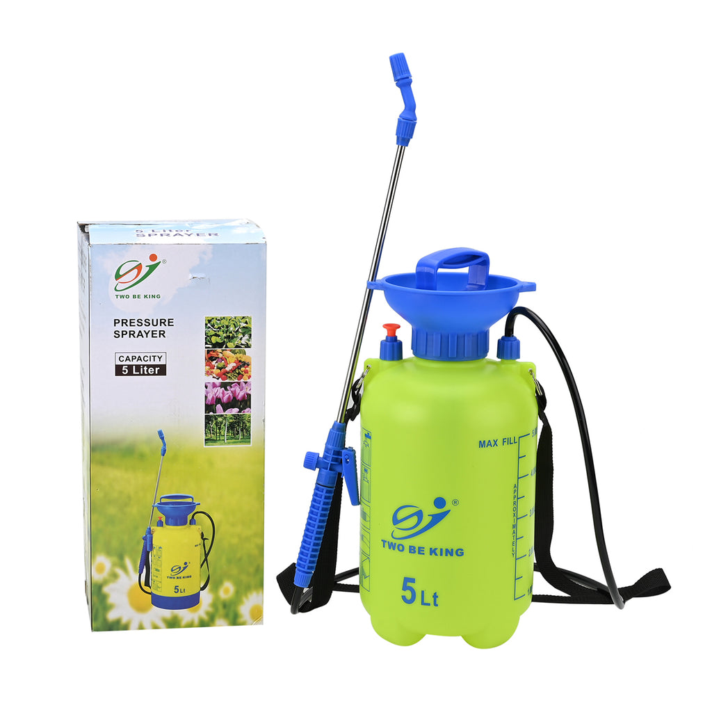 Portable 5 L Pressure Sprayer for Gardening & Cleaning - Yellow & Blue_8044611