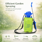 Portable 5 L Pressure Sprayer for Gardening & Cleaning - Yellow & Blue_8044611_2