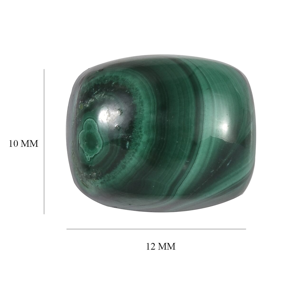 6.98 Ct. Malachite Loose Gemstone in Cushion Shape 8044789 3