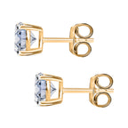 RACHEL GALLEY 9K Yellow Gold SGL Certified (VS-EF) Lab Grown Diamond Earring with Push Back 2.00 Ct._8045454_2