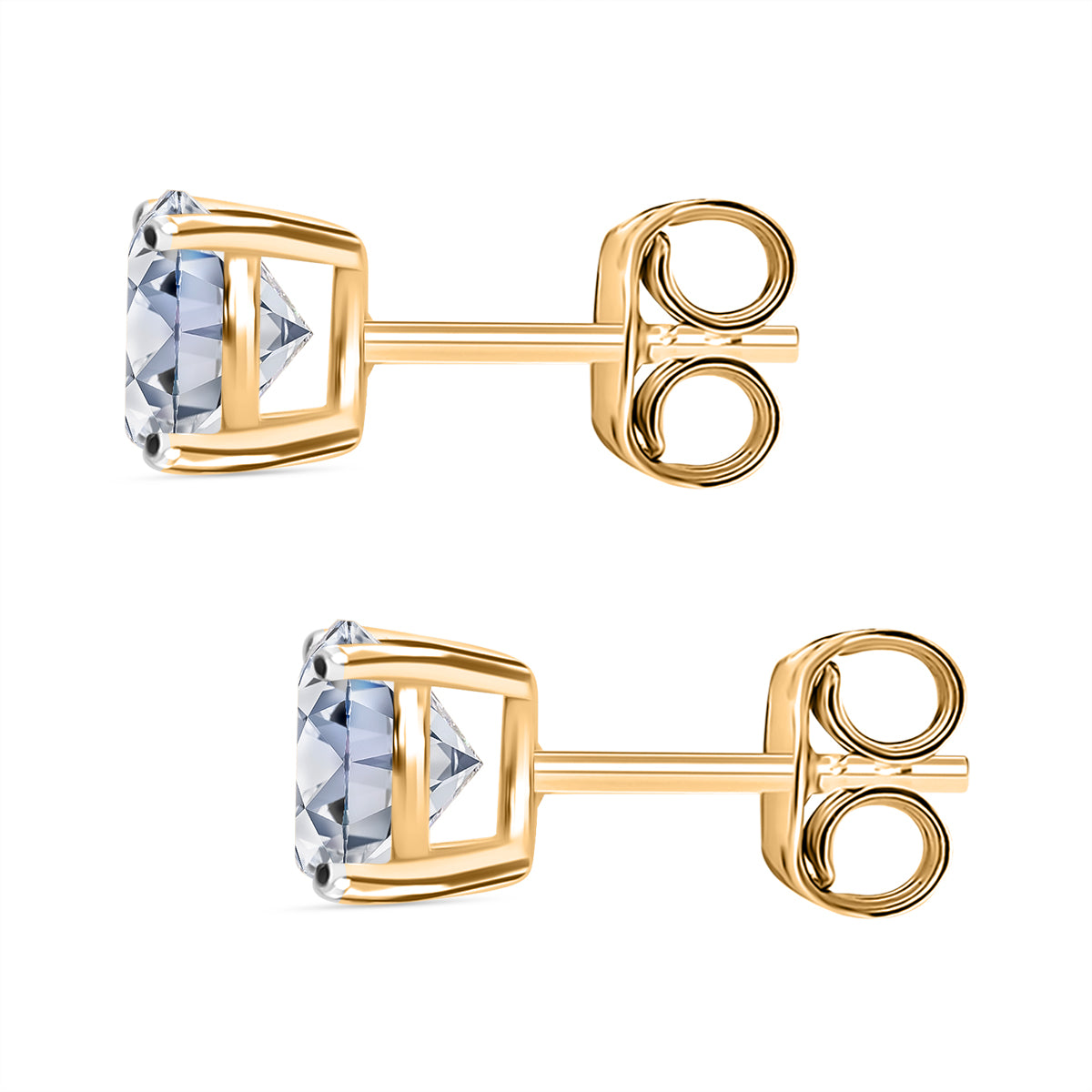 RACHEL GALLEY 9K Yellow Gold SGL Certified (VS-EF) Lab Grown Diamond Earring with Push Back 2.00 Ct. 8045454 2