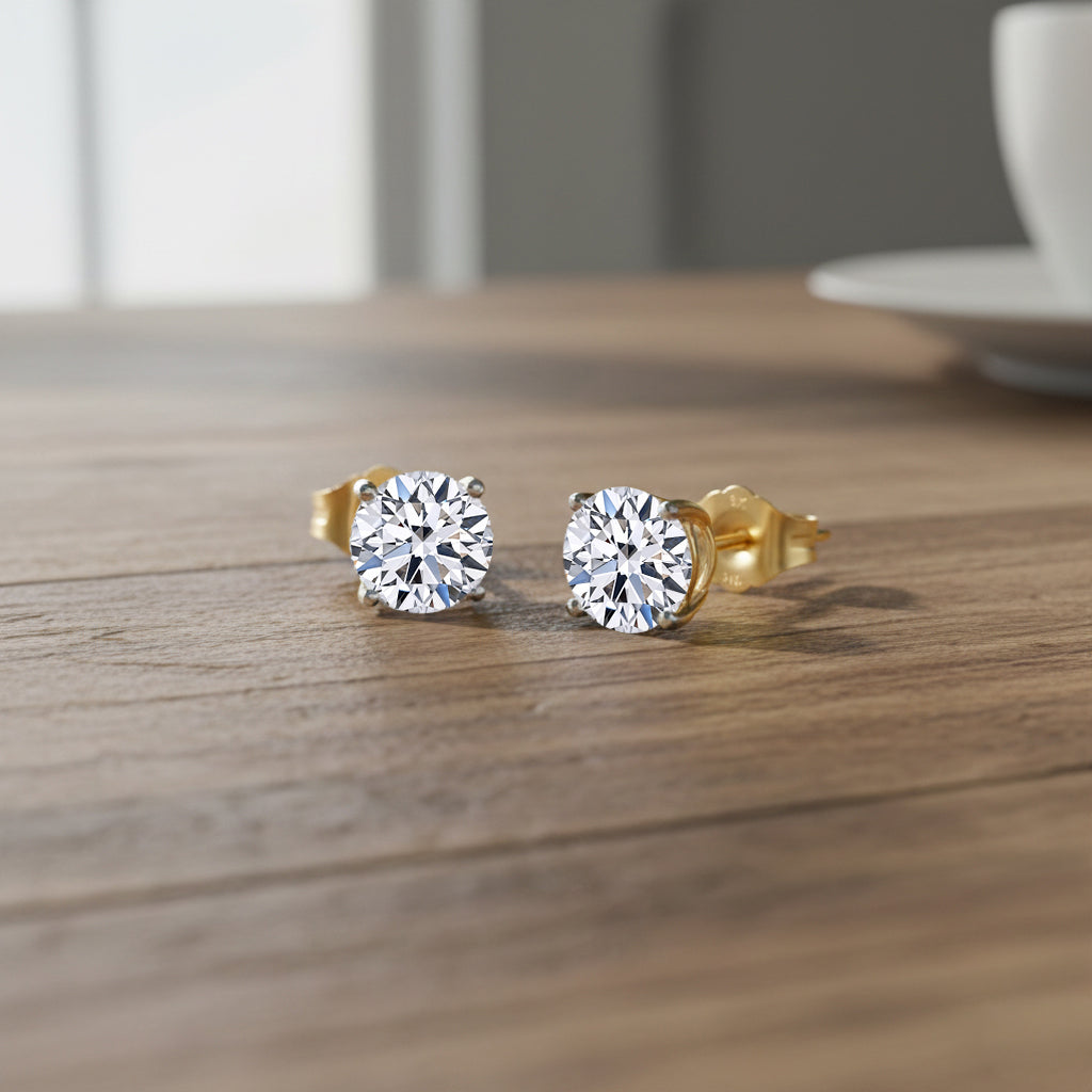 Rachel Galley 9K Yellow Gold VS Lab Grown Diamond VS Earring, Gold Wt.1 Gms  2.000  Ct._8045486_1