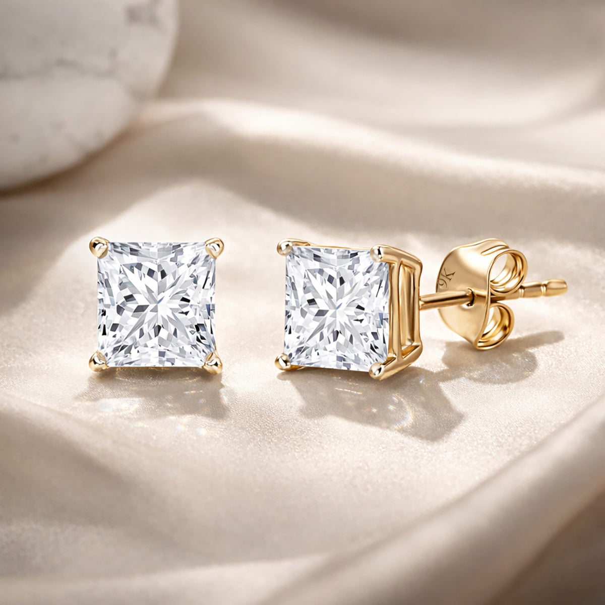 Rachel Galley  9K Yellow Gold  VS   Lab Grown Diamond  GH, VS Earring 2.00 ct,  Gold Wt. 1.8 Gms  2.084  Ct. 8045487 1