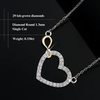 Luxuriant Diamond Lab Grown Diamond (SI-G-H) Necklace (Size 20) in 18K Vermeil Yellow Gold Plated & Rhodium Overlay Sterling Silver