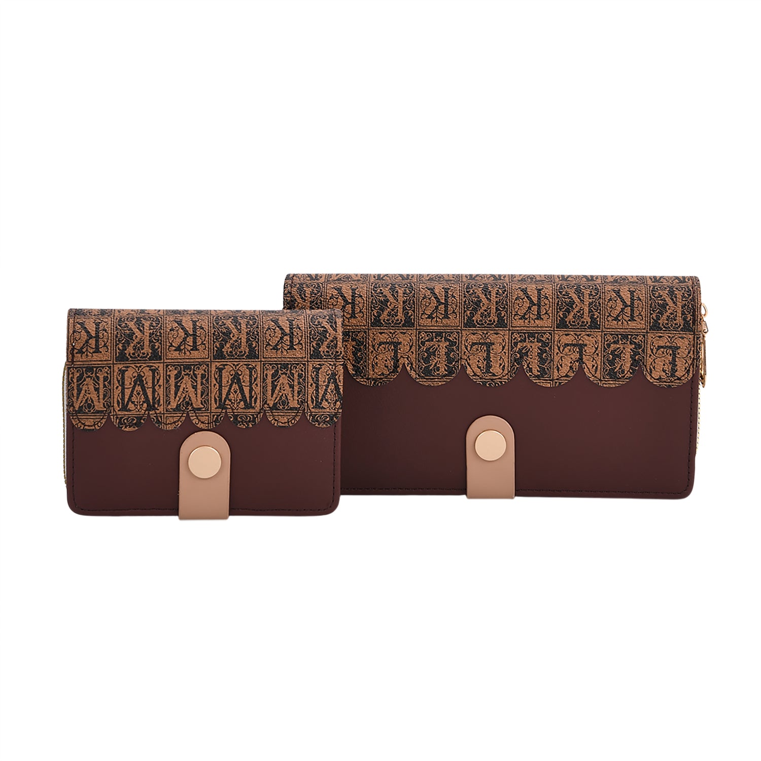 DESIGNER INSPIRED - Set of 2 Wallet - Brown 8046641 0