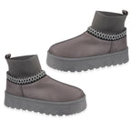 Shoes by Emma Ladies Ankle Boot with Knitted Cuff (Size - 5) - Grey_8046818