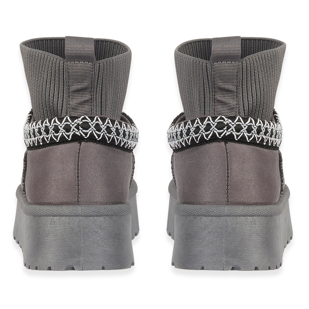 Shoes by Emma Ladies Ankle Boot with Knitted Cuff (Size - 5) - Grey_8046818_3