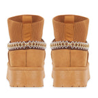 Shoes by Emma Ladies Ankle Boot with Knitted Cuff (Size - 5) - Tan_8046824_2
