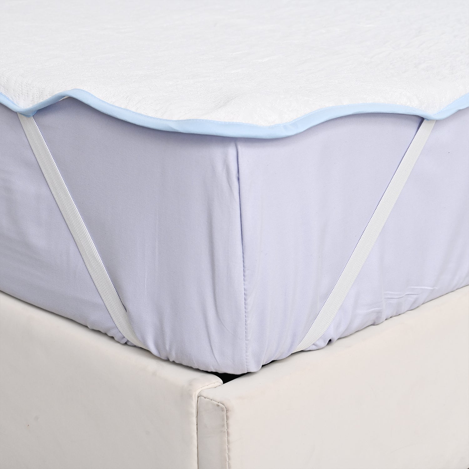 Homesmart Cooling Jacquard Waterproof Mattress Protector with Anchor Band Fit (200x180cm) - White V32521787 3