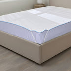 Cooling Jacquard Waterproof Mattress Protector (Size - 90x190cm) - White_8047209