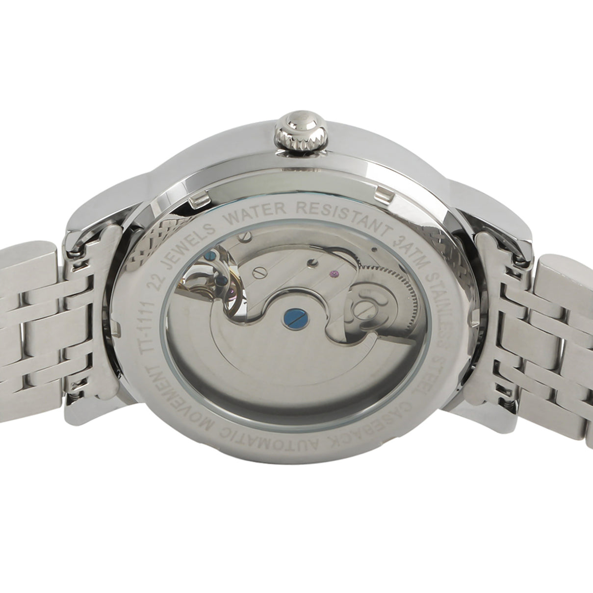 Thomas Tompion Automatic Movt. 3ATM Water Resistance Silver Dial Mens Watch with Silver Colour Stainless Steel Strap 8047951 2