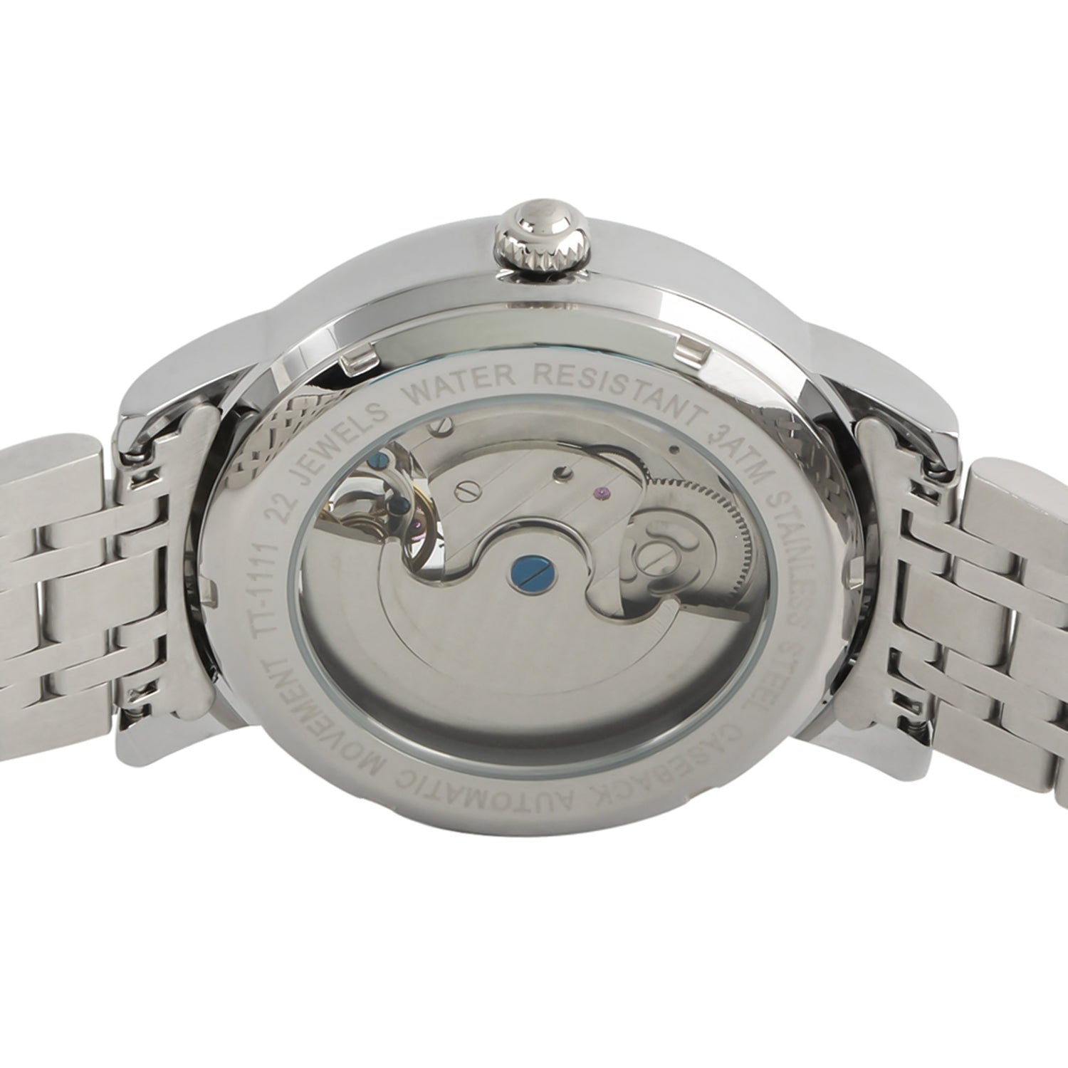 Thomas Tompion Automatic Movt. 3ATM Water Resistance Silver Dial Mens Watch with Silver Colour Stainless Steel Strap 8047951 2