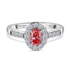 Luxuriant 950 Platinum SGL Certified Lab Grown Pink & (VS/GH) Lab Grown Diamond Halo Ring 1.00 Ct, Platinum Wt 4.50 Gms_8048151