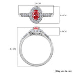 Luxuriant 950 Platinum SGL Certified Lab Grown Pink & (VS/GH) Lab Grown Diamond Halo Ring 1.00 Ct, Platinum Wt 4.50 Gms_8048151_5