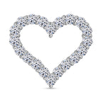 Luxuriant - Lab Grown Diamond (SI/G-H) Heart Pendant in Platinum Overlay Sterling Silver 0.56 Ct._8048164