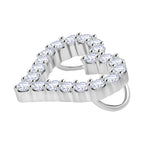 Luxuriant - Lab Grown Diamond (SI/G-H) Heart Pendant in Platinum Overlay Sterling Silver 0.56 Ct._8048164_2