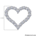 Luxuriant - Lab Grown Diamond (SI/G-H) Heart Pendant in Platinum Overlay Sterling Silver 0.56 Ct._8048164_4