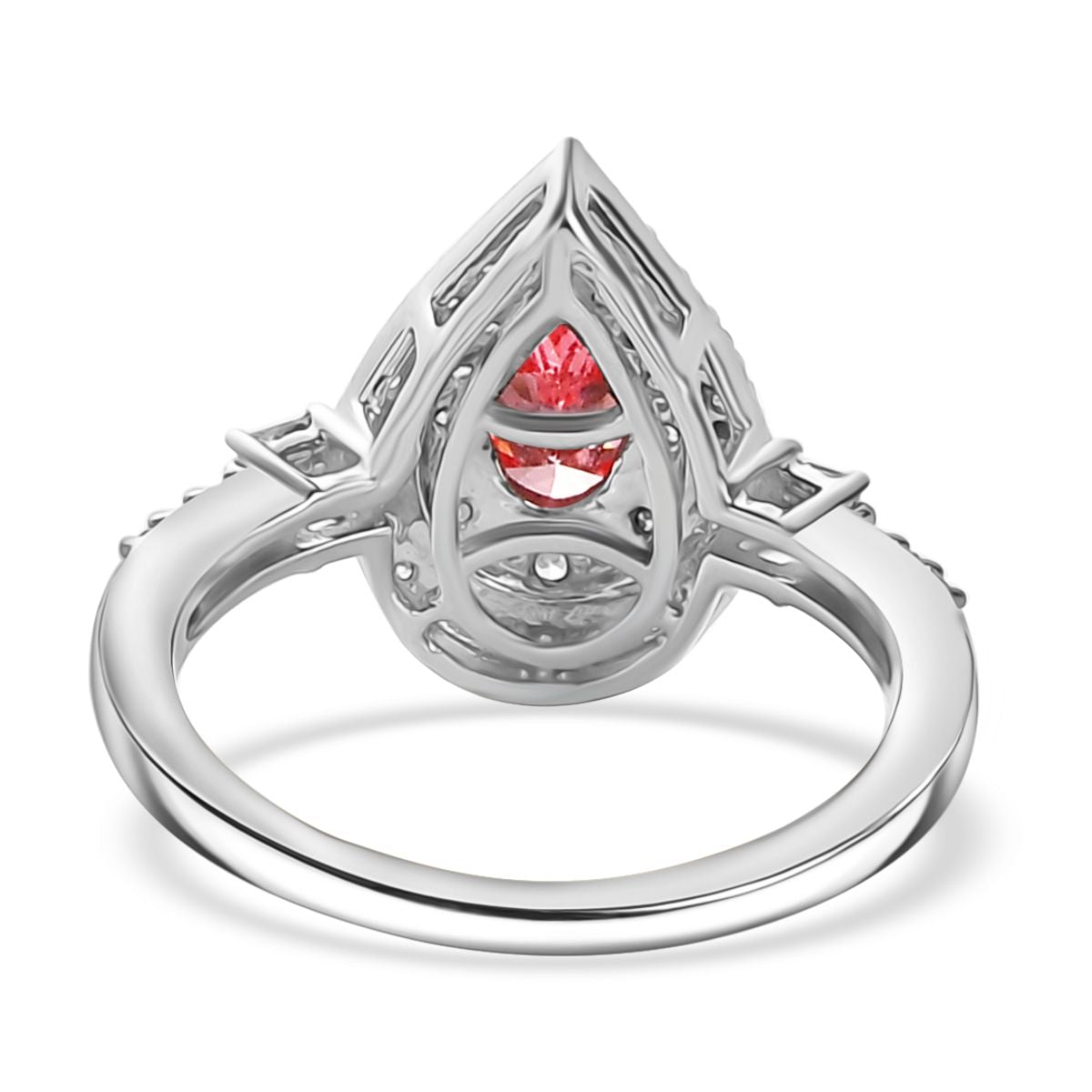 LUXURIANT 950 Platinum SGL Certified (VS-G/H) Lab Grown Pink Diamond Ring 1.02 Ct, Platinum Wt. 5.30 Gms. 8048166 5