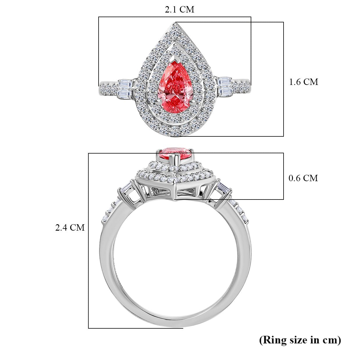 LUXURIANT 950 Platinum SGL Certified (VS-G/H) Lab Grown Pink Diamond Ring 1.02 Ct, Platinum Wt. 5.30 Gms. 8048166 6
