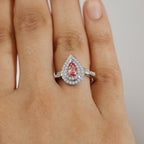 Luxuriant 950 Platinum SGL Certified (VS/GH) Lab Grown Pink Diamond Halo Ring 1.02 Ct, Platinum Wt. 5.30 Gms._8048170_2