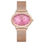 GAMAGES OF LONDON Limited Edition Graceful Diamond Swiss  Movement Water Resistant Ladies Watch - With Milanese Adjustable Strap - With 5 Year Warranty - Pink Dial_8048633