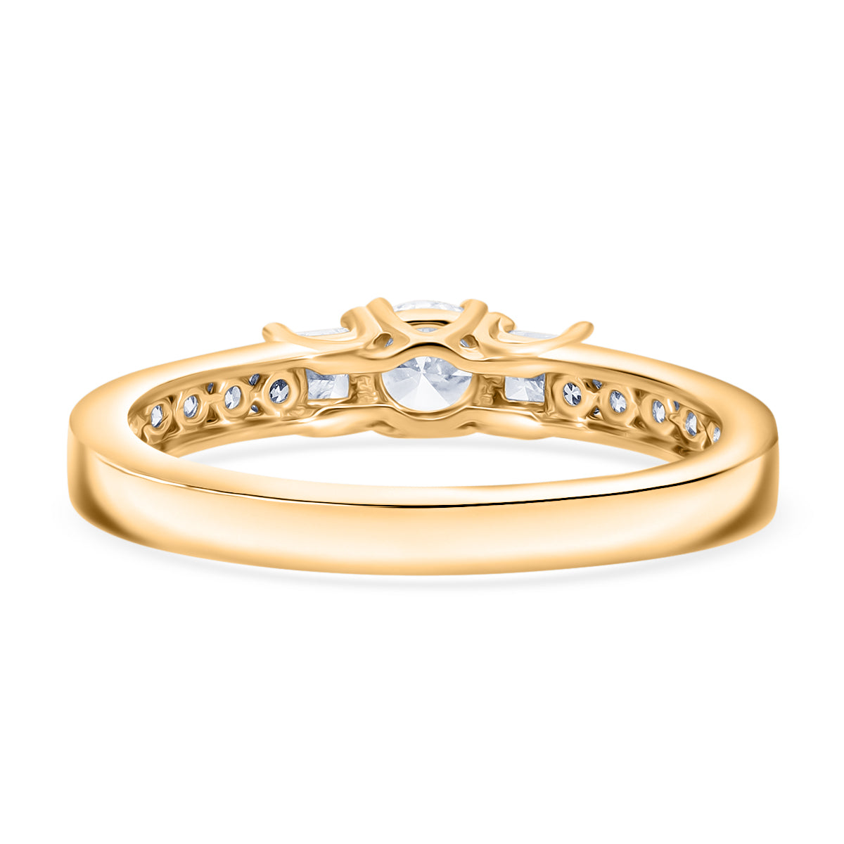 LUXURIANT 9K Yellow Gold SGL Certified (VS/G-H) Lab Grown Diamond Ring 1 Ct. V32530483 4