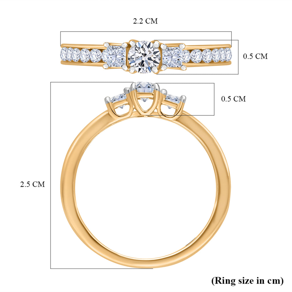Luxuriant - 9K Yellow Gold SGL Certified (VS-E/F) Lab Grown Diamond Band Ring 1.00 Ct._8048769_4