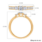 Luxuriant - 9K Yellow Gold SGL Certified (VS-E/F) Lab Grown Diamond Band Ring 1.00 Ct._8048769_4