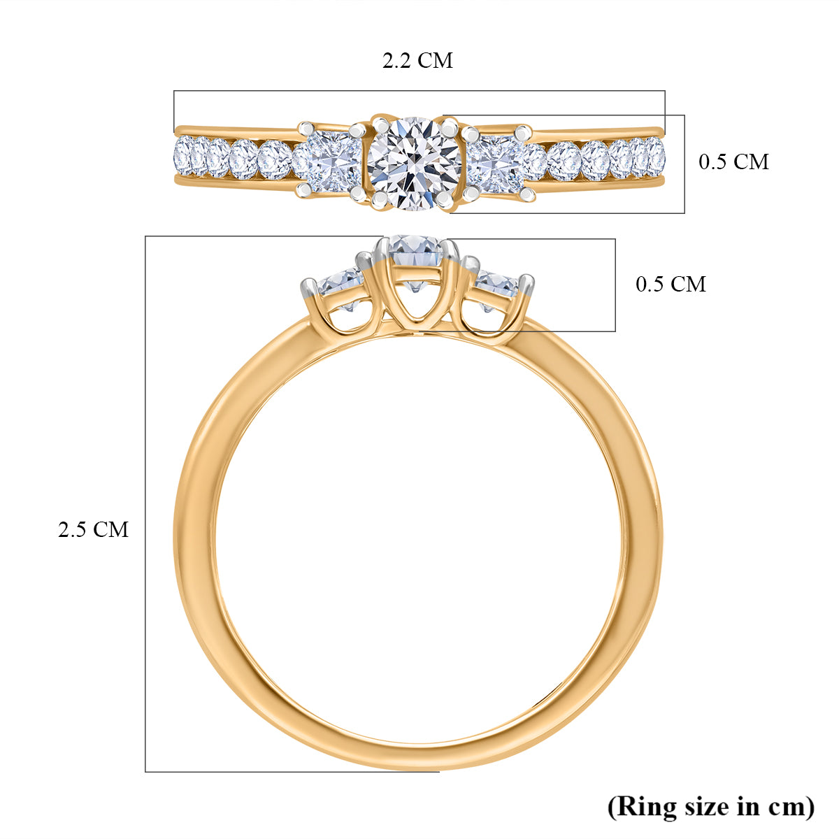 LUXURIANT 9K Yellow Gold SGL Certified (VS/G-H) Lab Grown Diamond Ring 1 Ct. V32530483 5