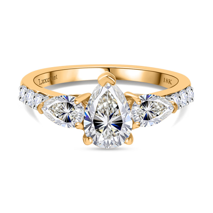 LUXURIANT 2 Ct. Lab Grown Diamond Solitaire Ring in 18K Yellow Gold SGL Certified 8049513 1