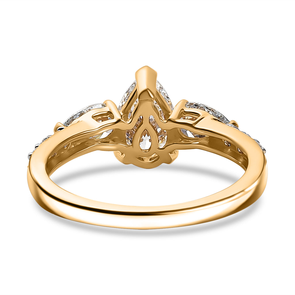 Luxuriant 18K Yellow Gold SGL Certified (VS/EF) Lab Grown Diamond Ring 2.00 Ct.Gold Wt 3.01 Gms_8049513_4