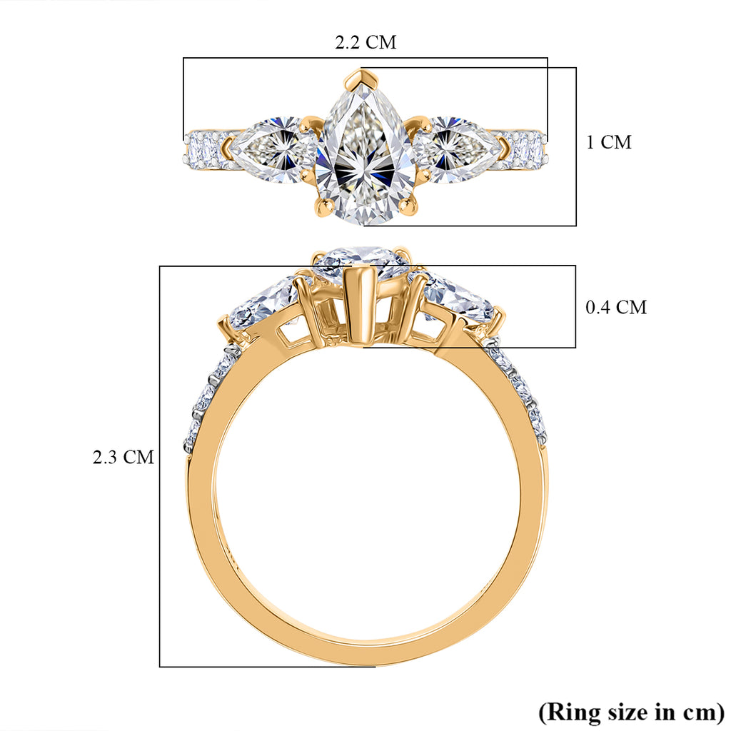 Luxuriant 18K Yellow Gold SGL Certified (VS/EF) Lab Grown Diamond Ring 2.00 Ct.Gold Wt 3.01 Gms_8049514_5
