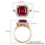 LUXURIANT 9K Yellow Gold AGI Certified AAA Lab Grown Padparadscha Sapphire & (VS/E-F) Lab Grown Diamond Ring 6.89 Ct._8049919_5