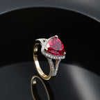 LUXURIANT 9K Yellow Gold Lab Grown Padparadscha Sapphire & AGI Certified VS/E-F Lab Grown Diamond Halo Ring 5.01 Ct, Gold Wt. 3.88 Gms_8049962_1