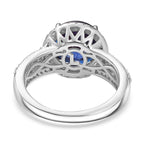 Luxuriant 9K White Gold AGI Certified AAA Lab Grown Alexandrite & VS/E-F Lab Grown Diamond Ring 5.63 Ct._8050016_4