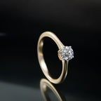 Luxuriant - 9K Yellow Gold SGL Certified Lab Grown Diamond (VS/E-F) Solitaire Ring 0.50 Ct._8050170_1