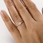 Luxuriant - 9K Yellow Gold SGL Certified Lab Grown Diamond (VS/E-F) Solitaire Ring 0.50 Ct._8050170_2