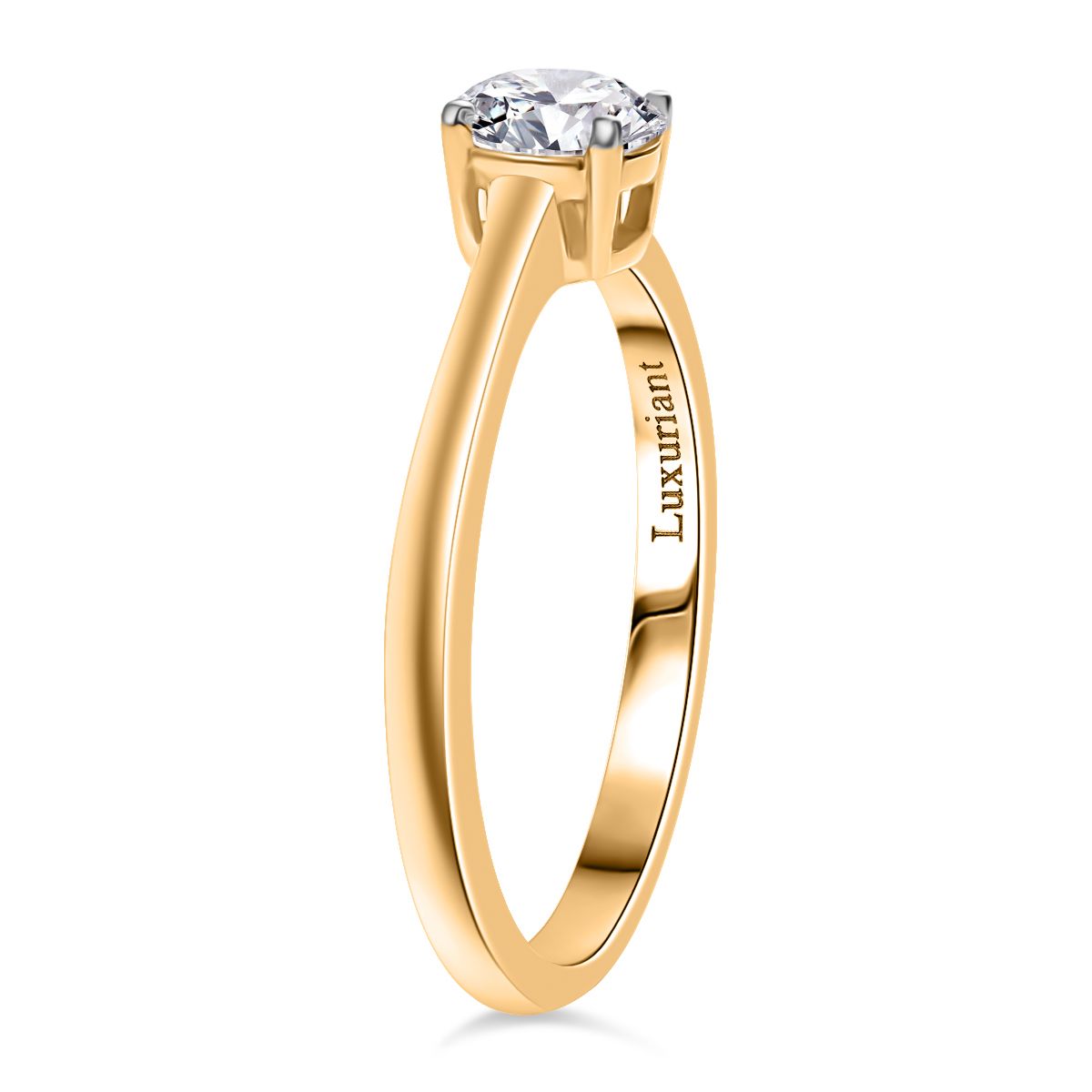 LUXURIANT 9K Yellow Gold SGL Certified Lab Grown Diamond (VS-E/F) Solitaire Ring 0.5 Ct. 8050170 4