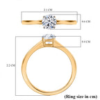 Luxuriant - 9K Yellow Gold SGL Certified Lab Grown Diamond (VS/E-F) Solitaire Ring 0.50 Ct._8050170_5