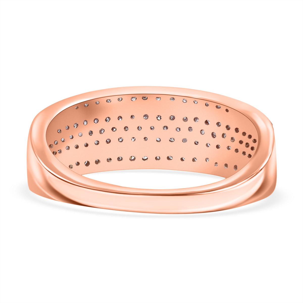 9K Rose Gold SGL Certified Pink Diamond, White Diamond Band Ring, 0.51 Cts. 8050457 3