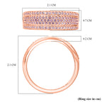 9K Rose Gold SGL Certified Pink Diamond & White Diamond Band Ring, 0.51 Ct._8050457_6