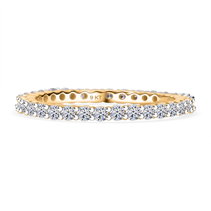LUXURIANT 9K Yellow Gold SGL Certified (VS/G-H) Lab Grown Diamond Eternity Band Ring 1 Ct. 8050615 1