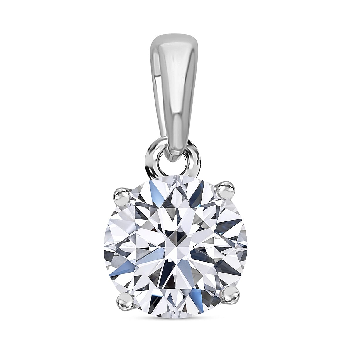 LUXURIANT 1 Ct. Lab Grown Diamond Solitaire Pendant in 9K White Gold SGL Certified 8051953 0