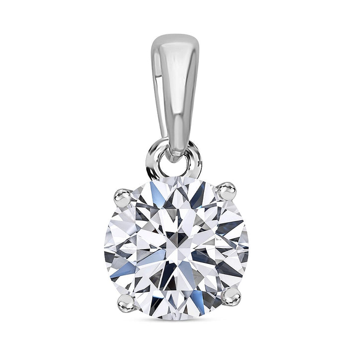LUXURIANT 1 Ct. Lab Grown Diamond Solitaire Pendant in 9K White Gold SGL Certified 8051953 1