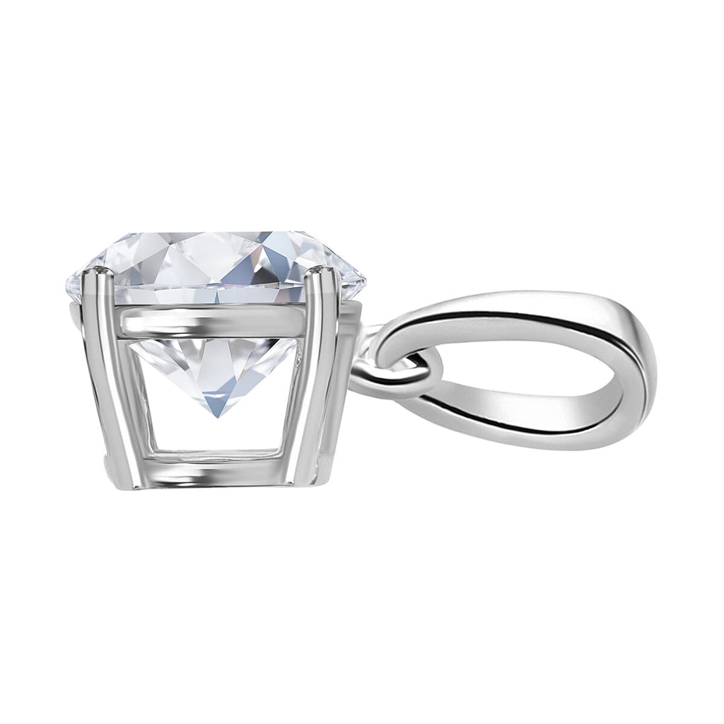 Luxuriant Diamond -9K White Gold SGL Certified SI-GH  Lab Grown Diamond Pendant 1.00 Ct.